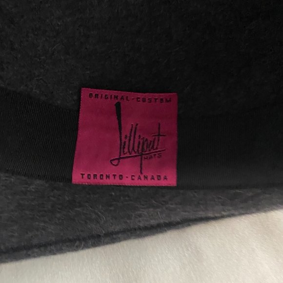 Lilliput Charcoal Grey Wool Cloche Hat, fits size medium - Picture 5 of 8